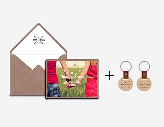 Pack 75/u invitaciones de boda + 2 llaveros personalizados  FIRANUVIS SABADELL 2024